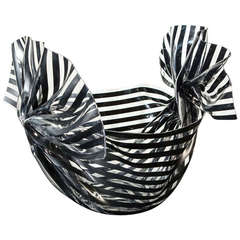 A Black and White Lucite Sweet Bowl