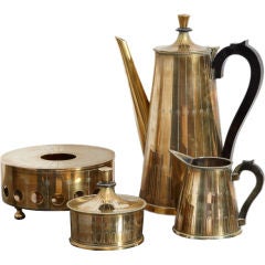 Brass Tea & Coffee Set Attributed to Tommi Parzinger