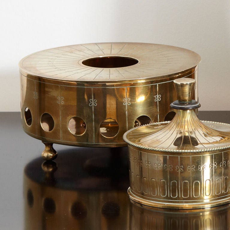 Brass Tea & Coffee Set Attributed to Tommi Parzinger