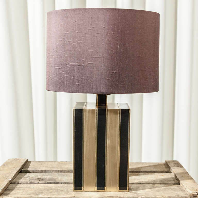 A Romeo Rega Square Black and Brass Lamp
Shade sold separately and can be custom made to order
Dimensions stated below are excluding shade