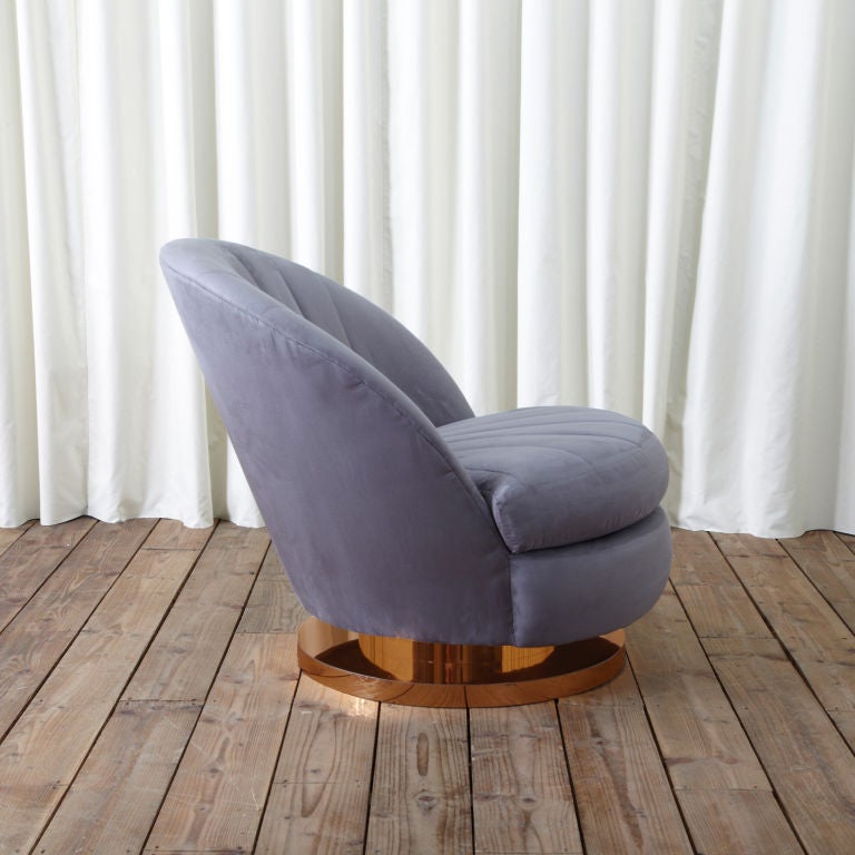Late 20th Century Pair of Oversized Hi Backed Lounge Chair by Milo Baughman