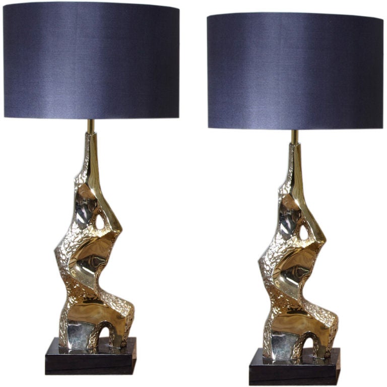 Pair  of Large Sculptural Table Lamps by Maurizio Tempestini