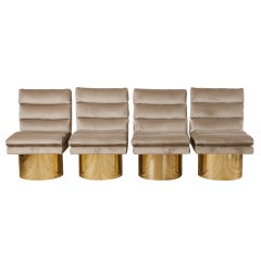 Unusual Set of 4 Swivel Chairs