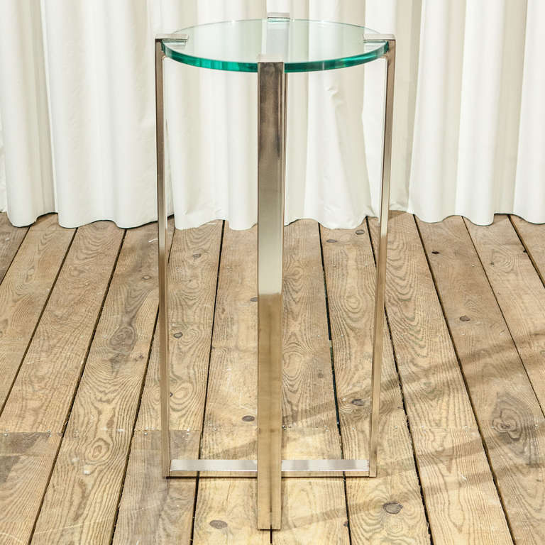 Chrome and Glass Tall Boy