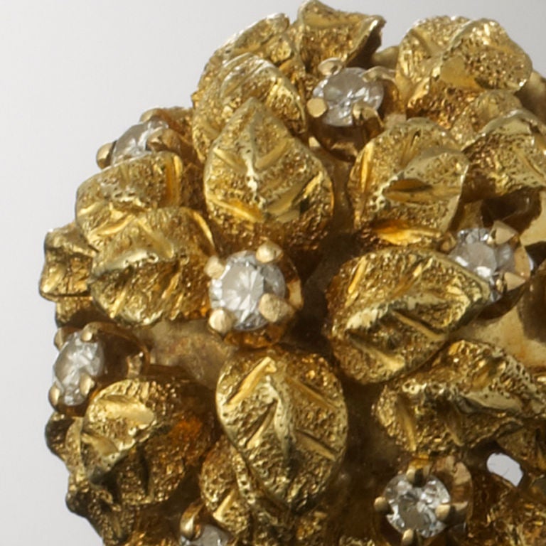 Diamond Gold Bombe Ring