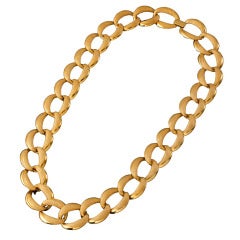 Napier 80's Large Gold Link Necklace