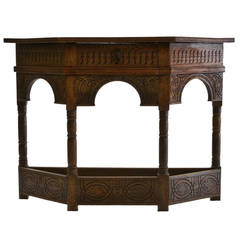 1920s English Lancashire Shaped Console