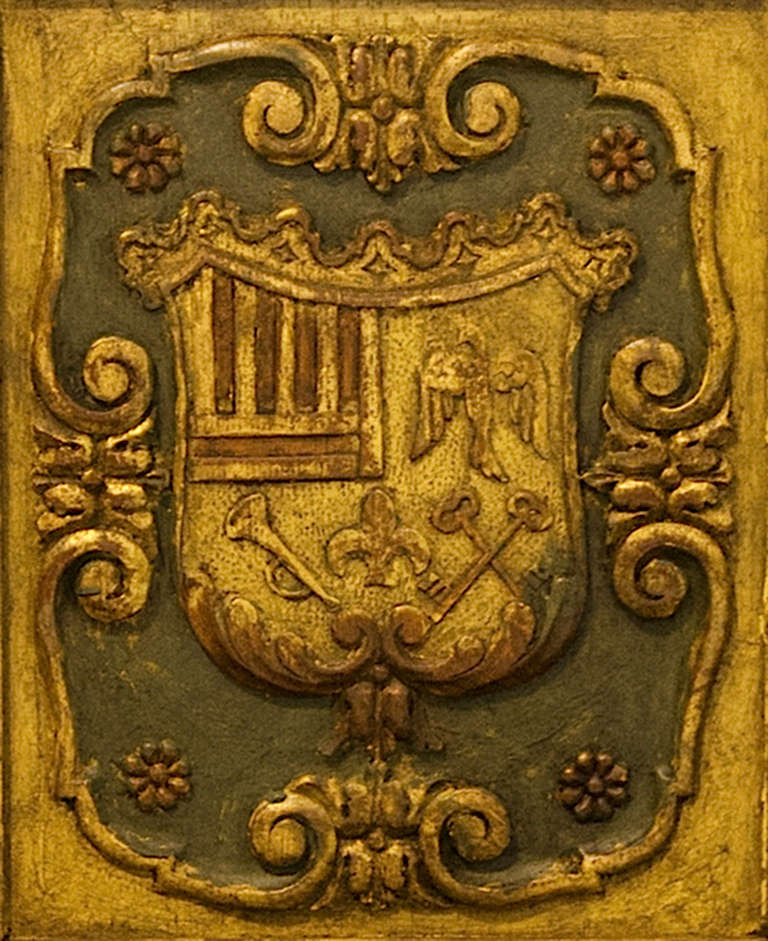 Late 19th Century Pair of Framed Panels with Coat of Arms 2