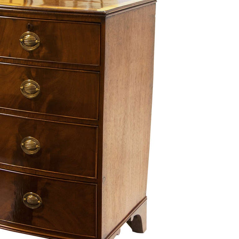 19th Century English Bow-Front Chest of Drawers In Good Condition In Hixson, TN