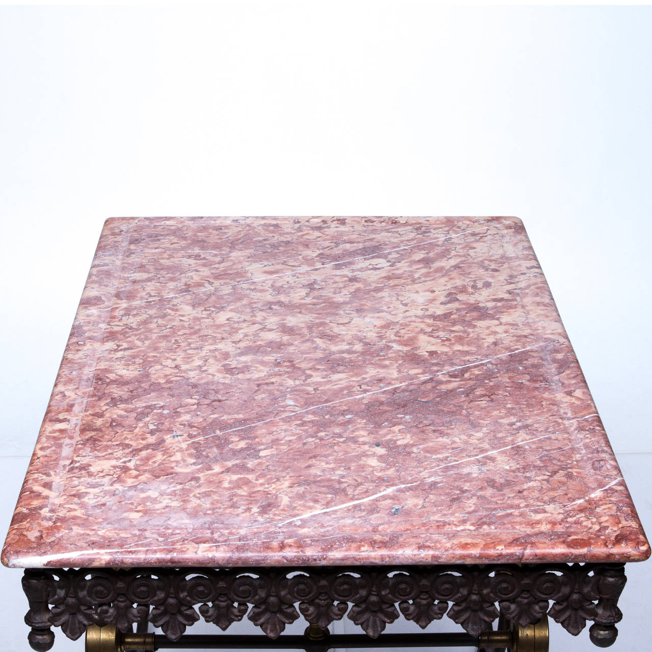 French Iron and Marble Pastry Table 4