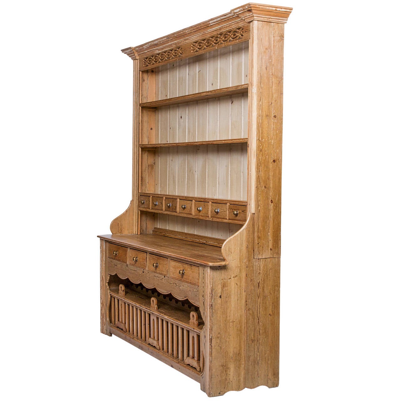 English Pine Country Dresser with Chicken Coop 2