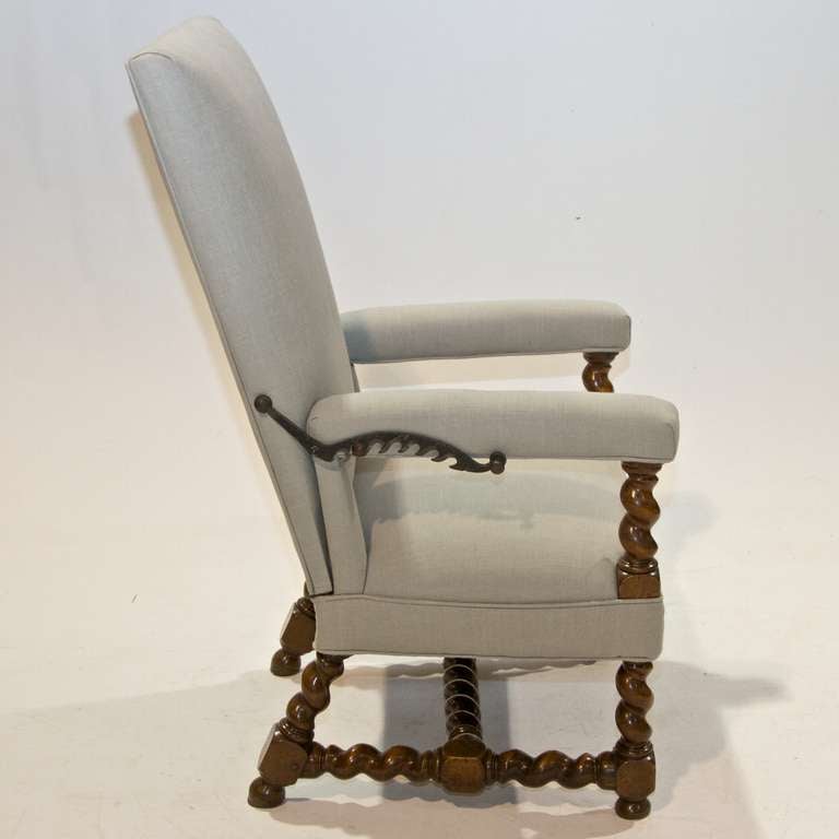 18th Century and Earlier 18th Century Louis XIV  Armchair with Reclining Back