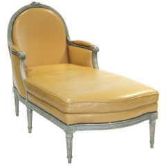 Louis XVI Painted Chaise Longue Chair