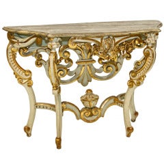 Early 19th Century Painted and Gilded Console