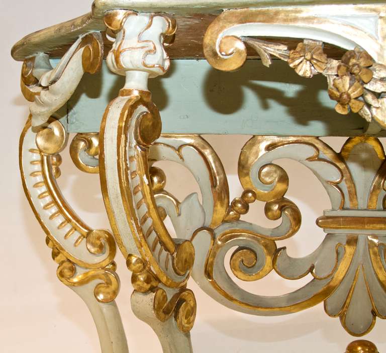 Early 19th Century Painted and Gilded Console 1