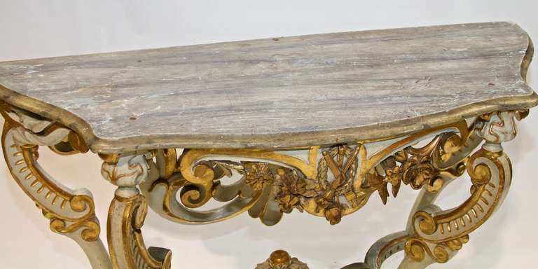 Early 19th Century Painted and Gilded Console 4