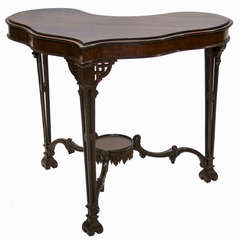 An Irish Chippendale Mahogany Heart Shaped Tea Table