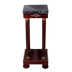 An Empire Mahogany Marble Top Plant Stand