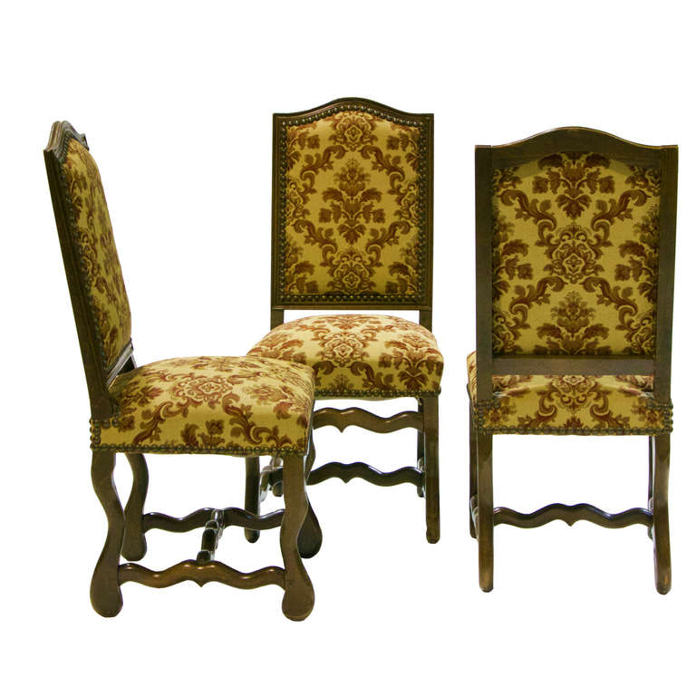 Set of 6 Louis XIV Style Os De Mouton Dining Chairs