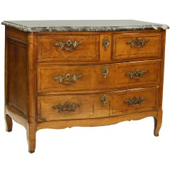 18th Century French Provincial Marble Top Commode