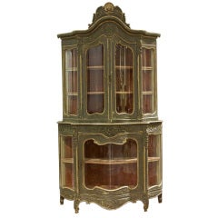 Louis XV Style Painted Display Cabinet