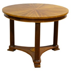 French Empire Mahogany Round Occasional Table