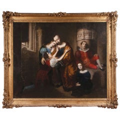 Antique Early 19th century Scottish oil painting on canvas