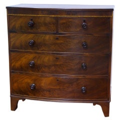 A Quality English Bowfront Chest of Drawers