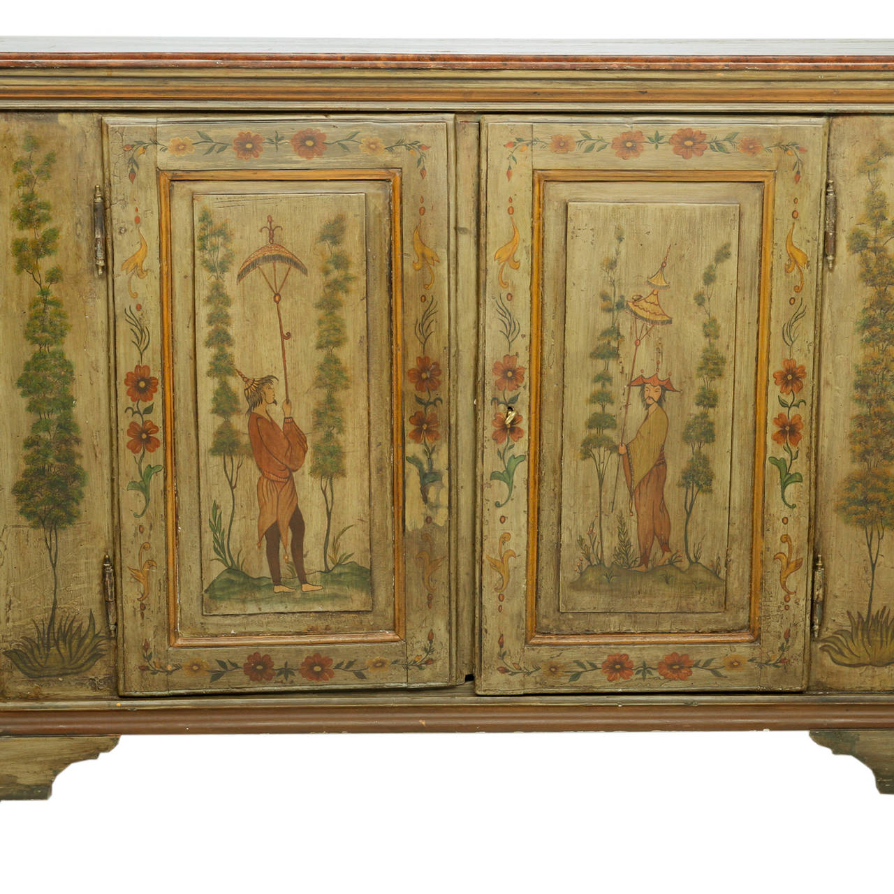 19th Century Pair of Painted Cabinets 2