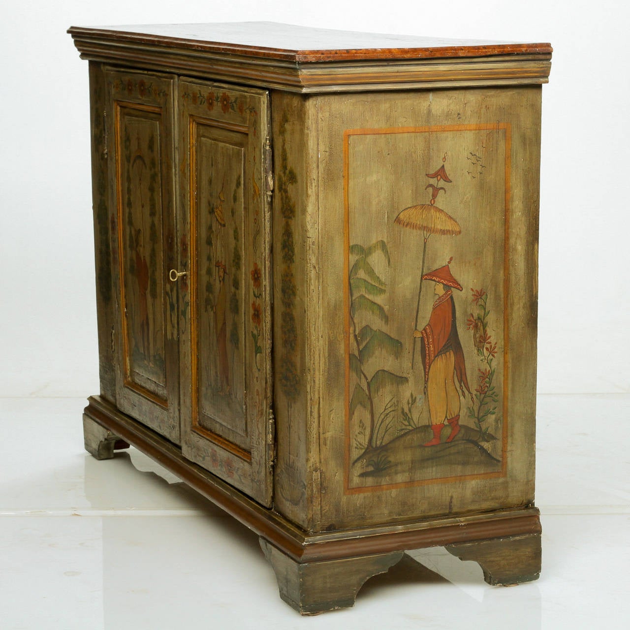French 19th Century Pair of Painted Cabinets
