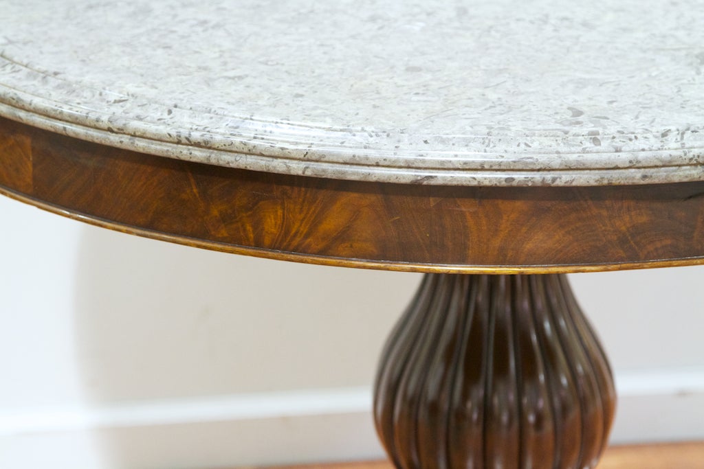 19th Century A Louis Philippe Marble Top Center Table