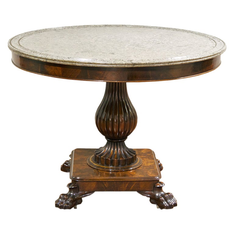 A Louis Philippe Marble Top Center Table