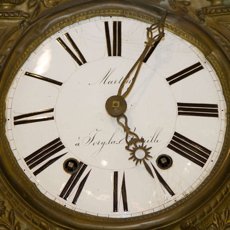 18th Century French Painted Horloge 2