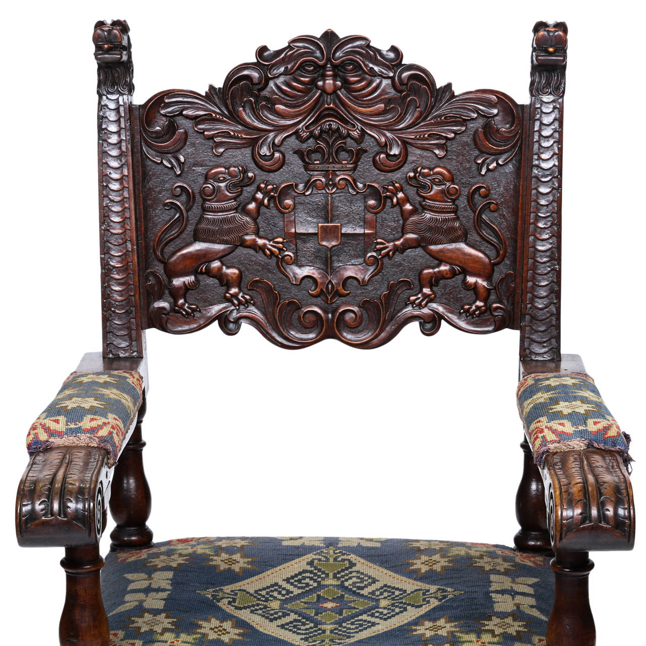 Early 19th Century French Armchair with the Mistral Wind Mask 4