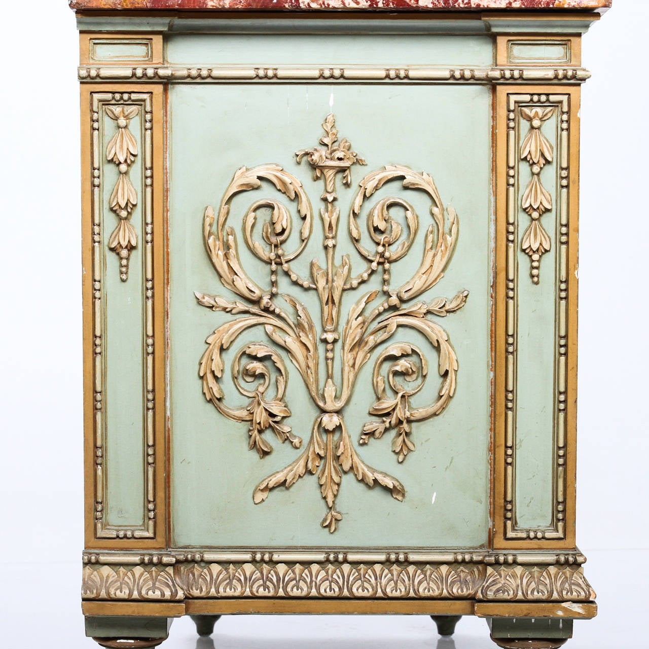 Italian Painted Marble-Top Commode, circa 19th Century 1