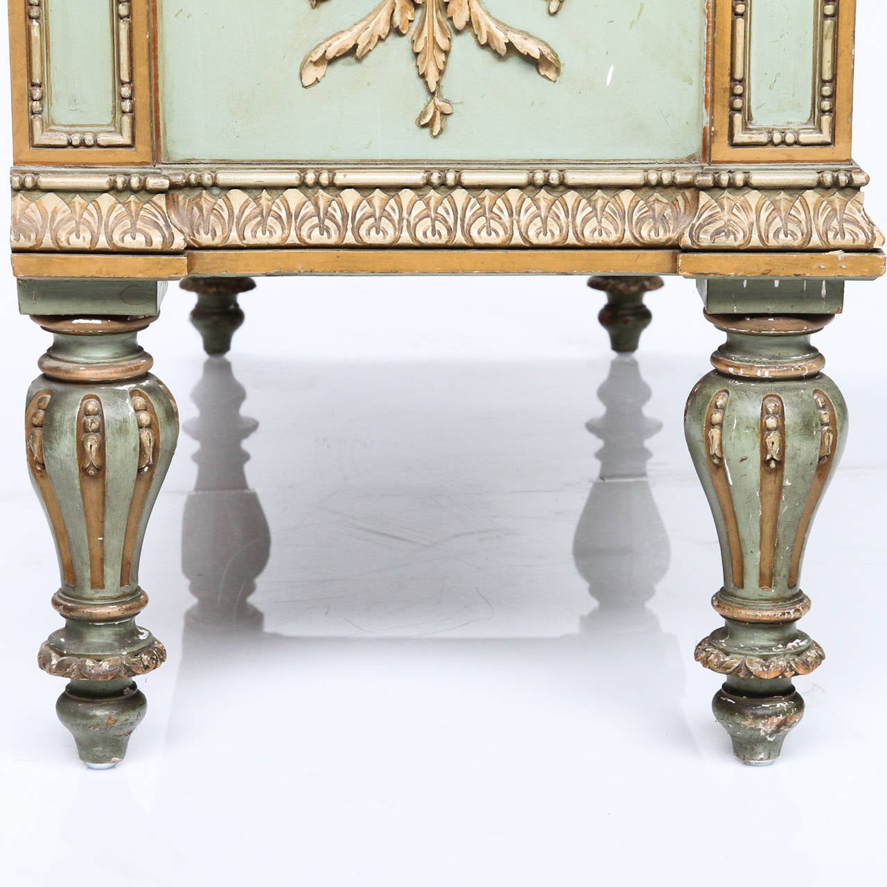 Italian Painted Marble-Top Commode, circa 19th Century 2