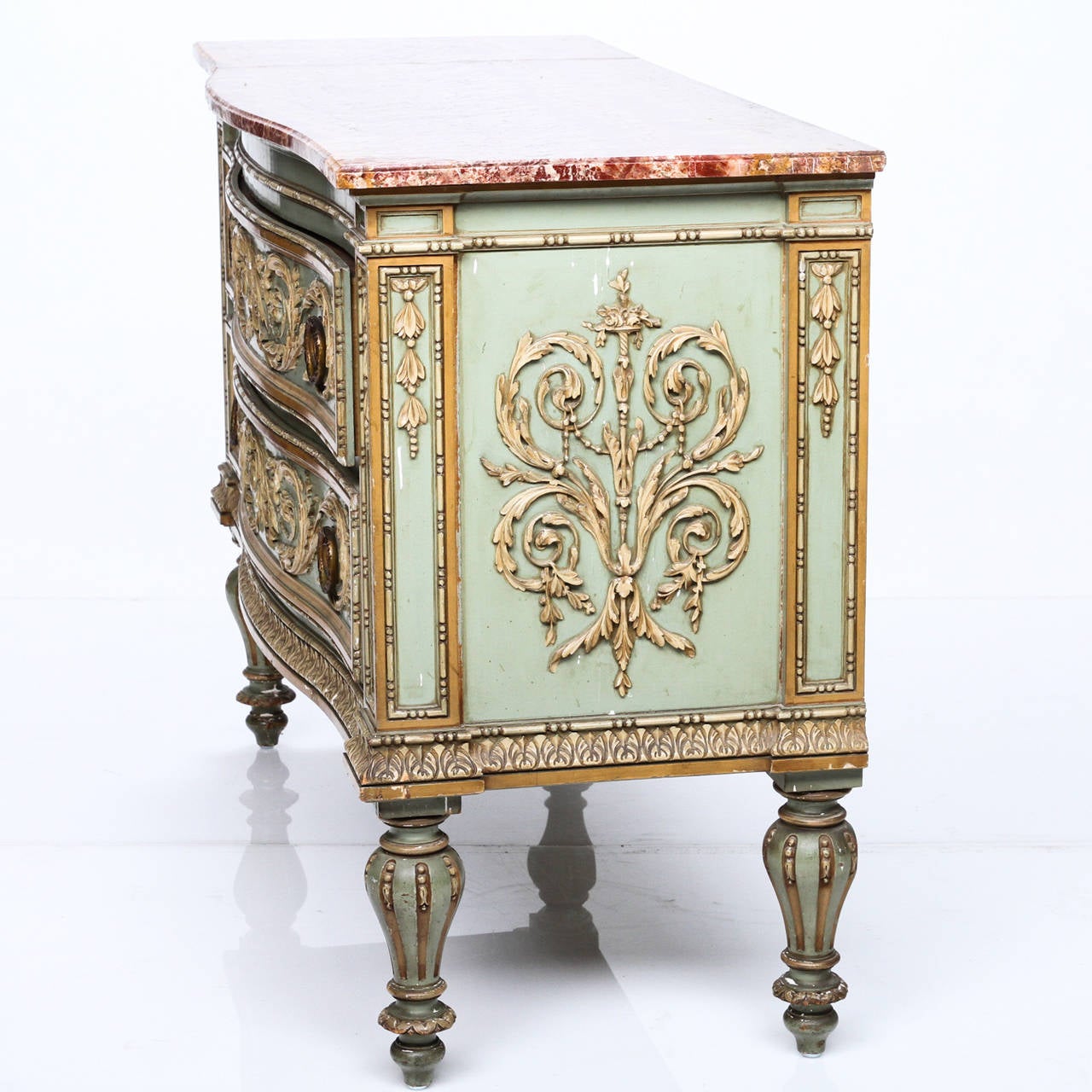 Italian Painted Marble-Top Commode, circa 19th Century 3