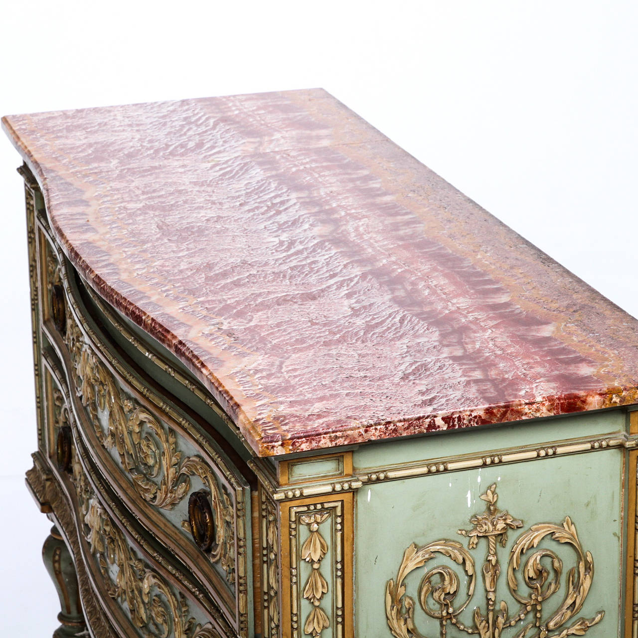 Italian Painted Marble-Top Commode, circa 19th Century 4