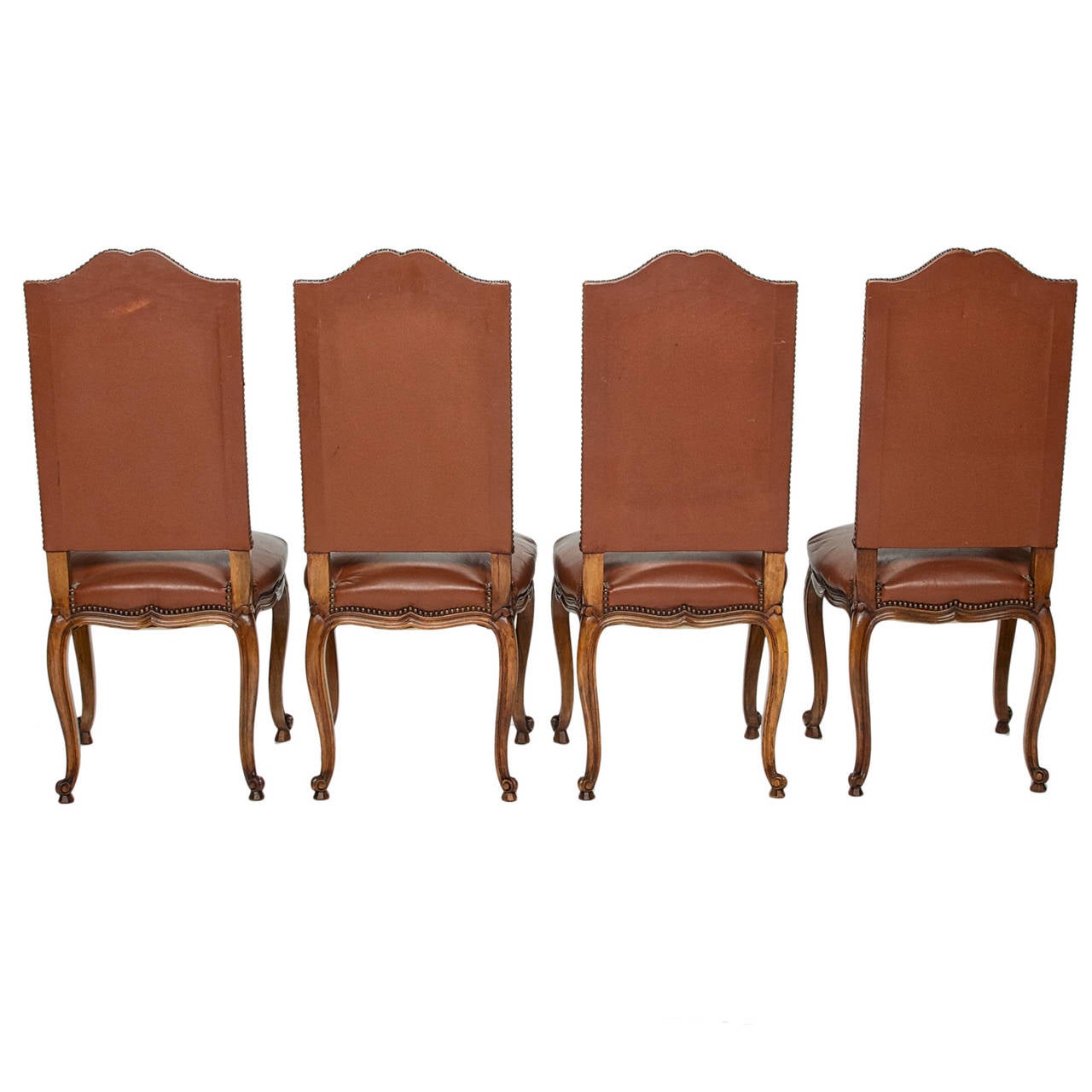 Early 20th Century Fine Set of Eight French Beechwood Side Chairs