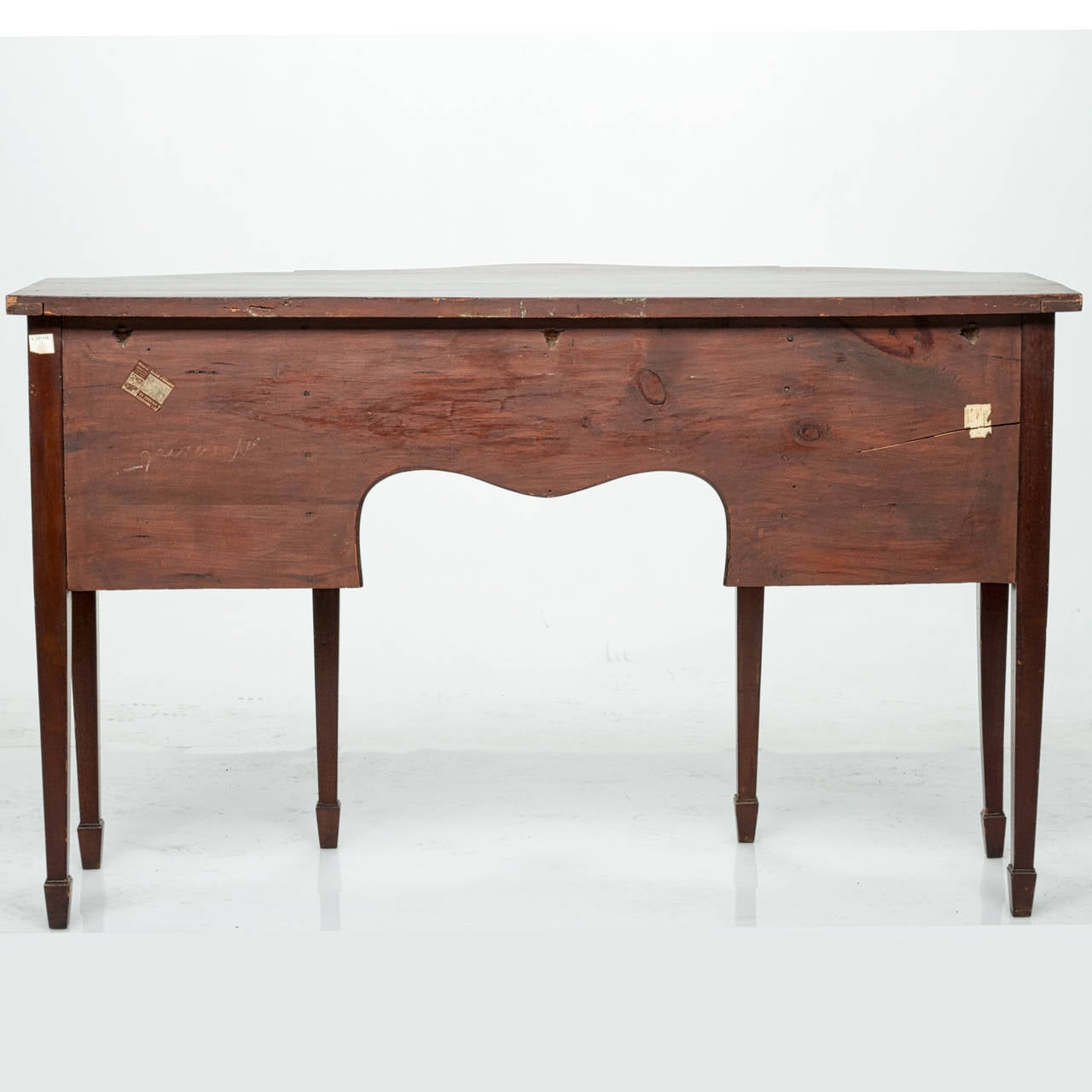 19th Century Sheraton Inlaid Serpentine Front Sideboard 2