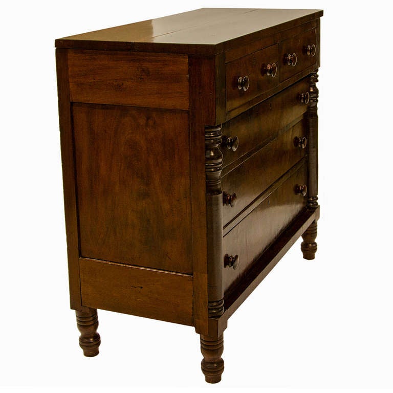 19th Century American Empire Mahogany Chest of Drawers 3