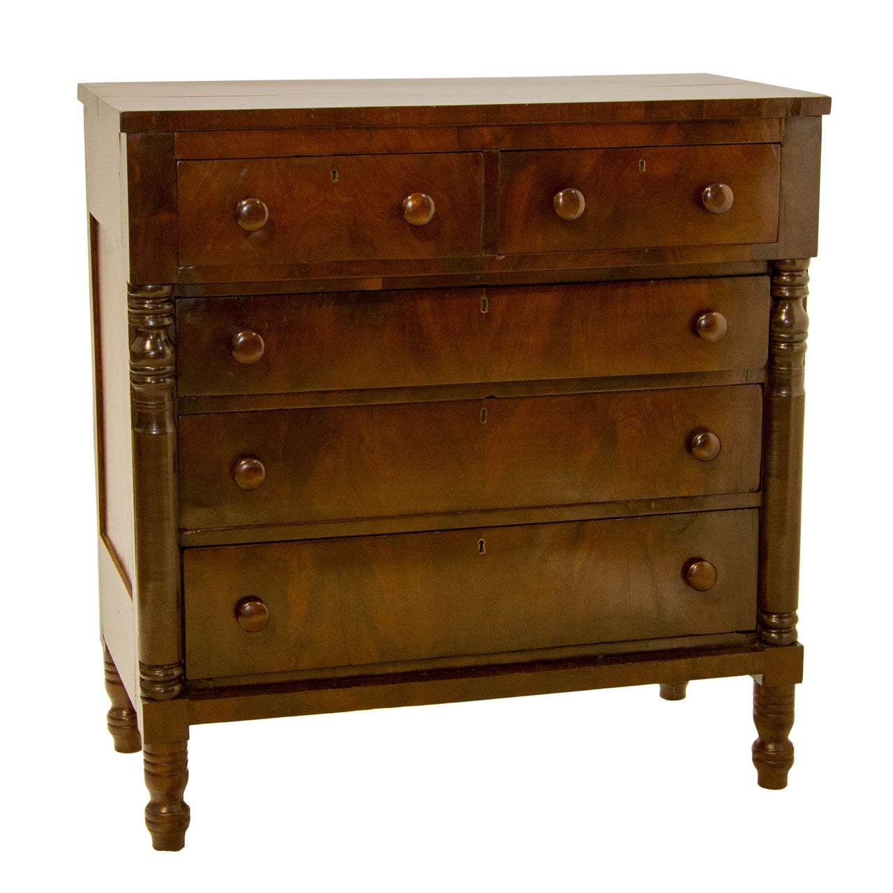 19th Century American Empire Mahogany Chest of Drawers