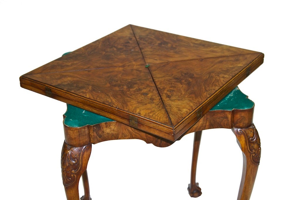 Walnut A Charming Chippendale Style Envelope Game Table