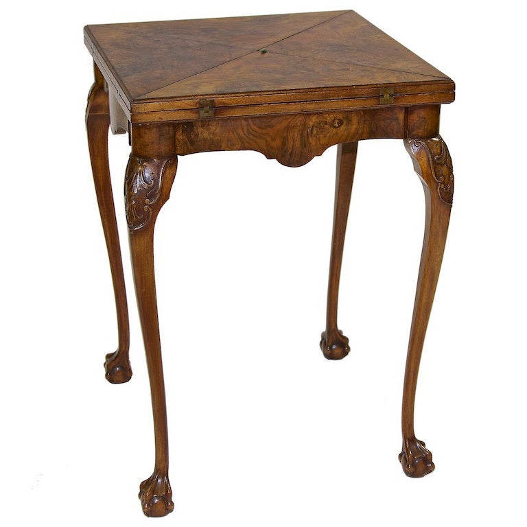 A Charming Chippendale Style Envelope Game Table