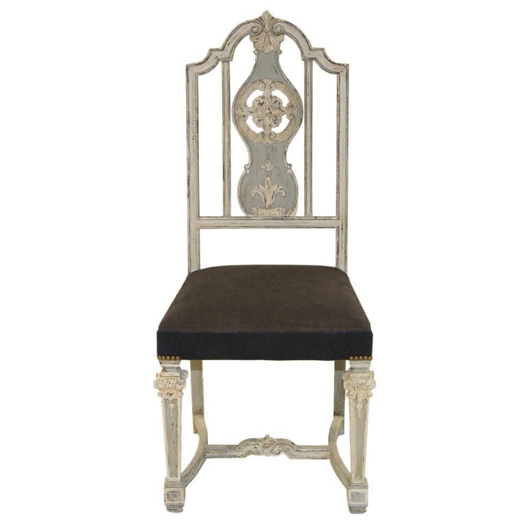 Rococo Revival 19th Century French Painted Side Chairs