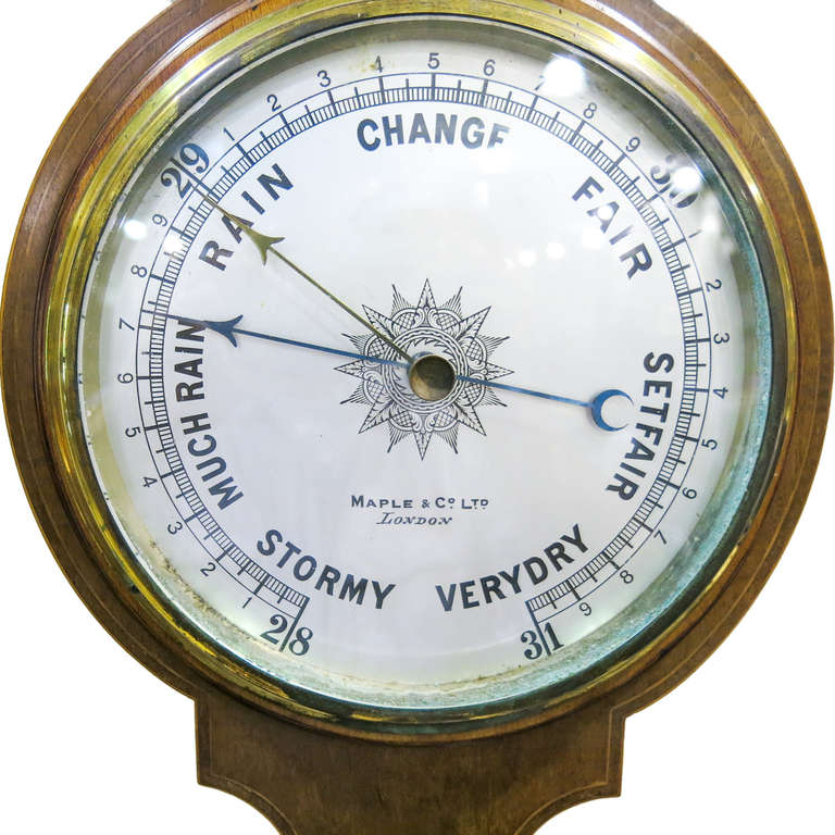 British 19th Century English Mahogany Barometer