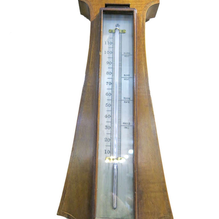 Sheraton 19th Century English Mahogany Barometer