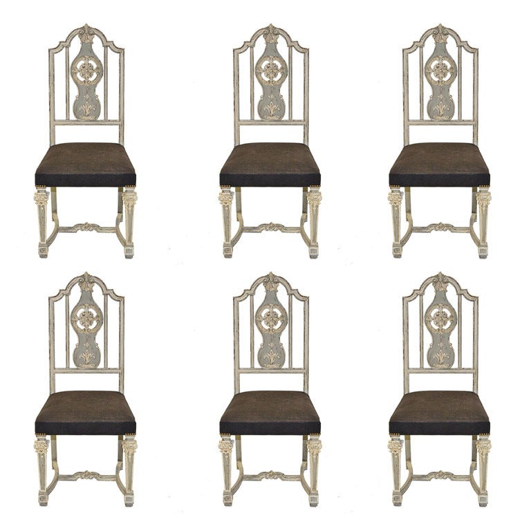 19th Century French Painted Side Chairs