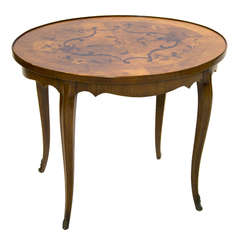 Fine Inlaid Louis XV Style Oval Table
