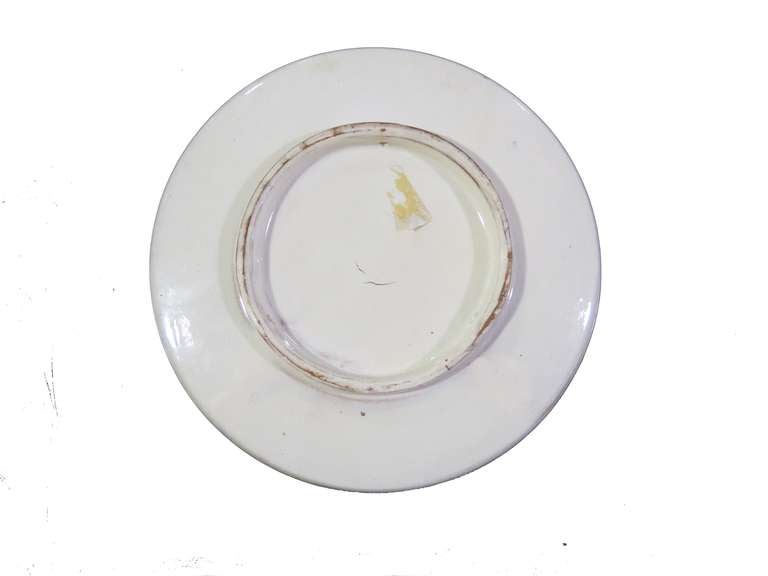 Four Vintage Provincial Hand Painted Ceramic Plates 1